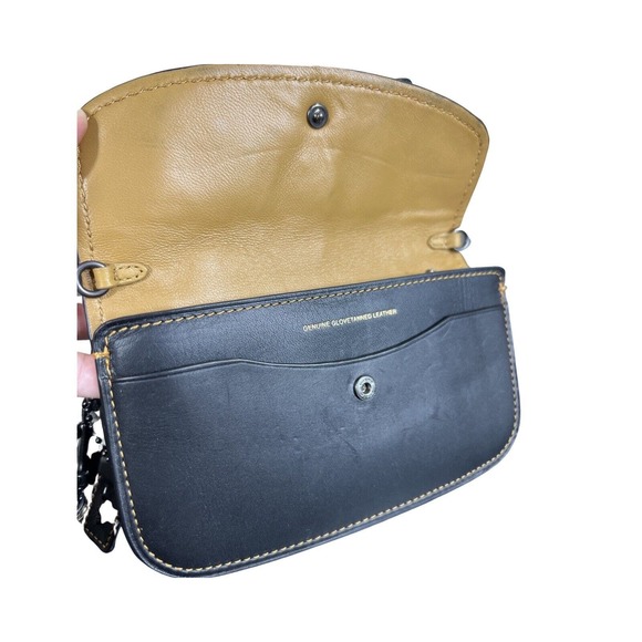 NWT Coach Tea Rose Leather Clutch Wristlet Black Red White Blue 58181 RARE!! - Picture 3 of 13